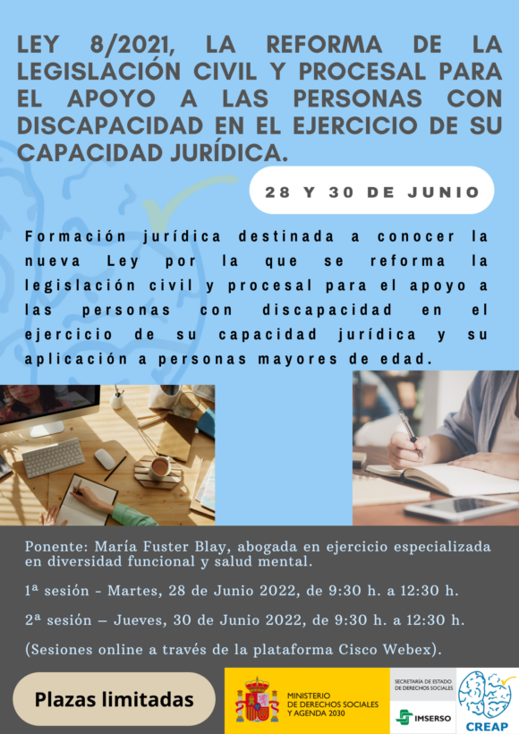 Cartel del curso la reforma de la legislación civil y procesal.