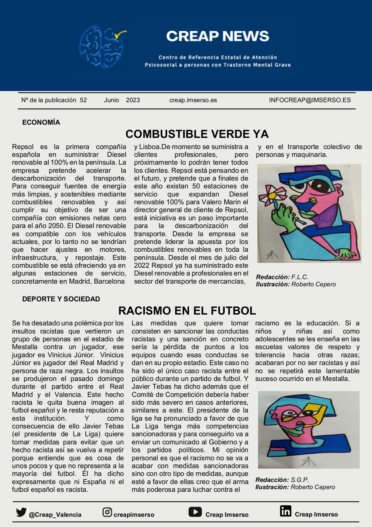 Portada taller actualidad junio número 52