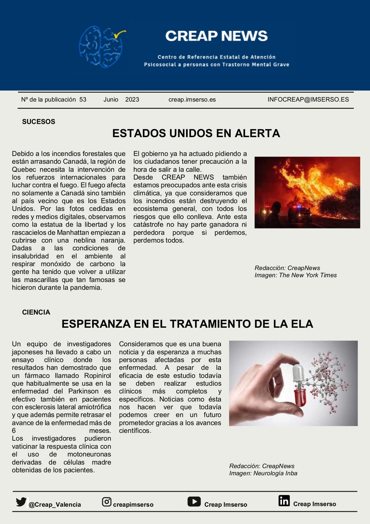 Portada taller actualidad junio número 53