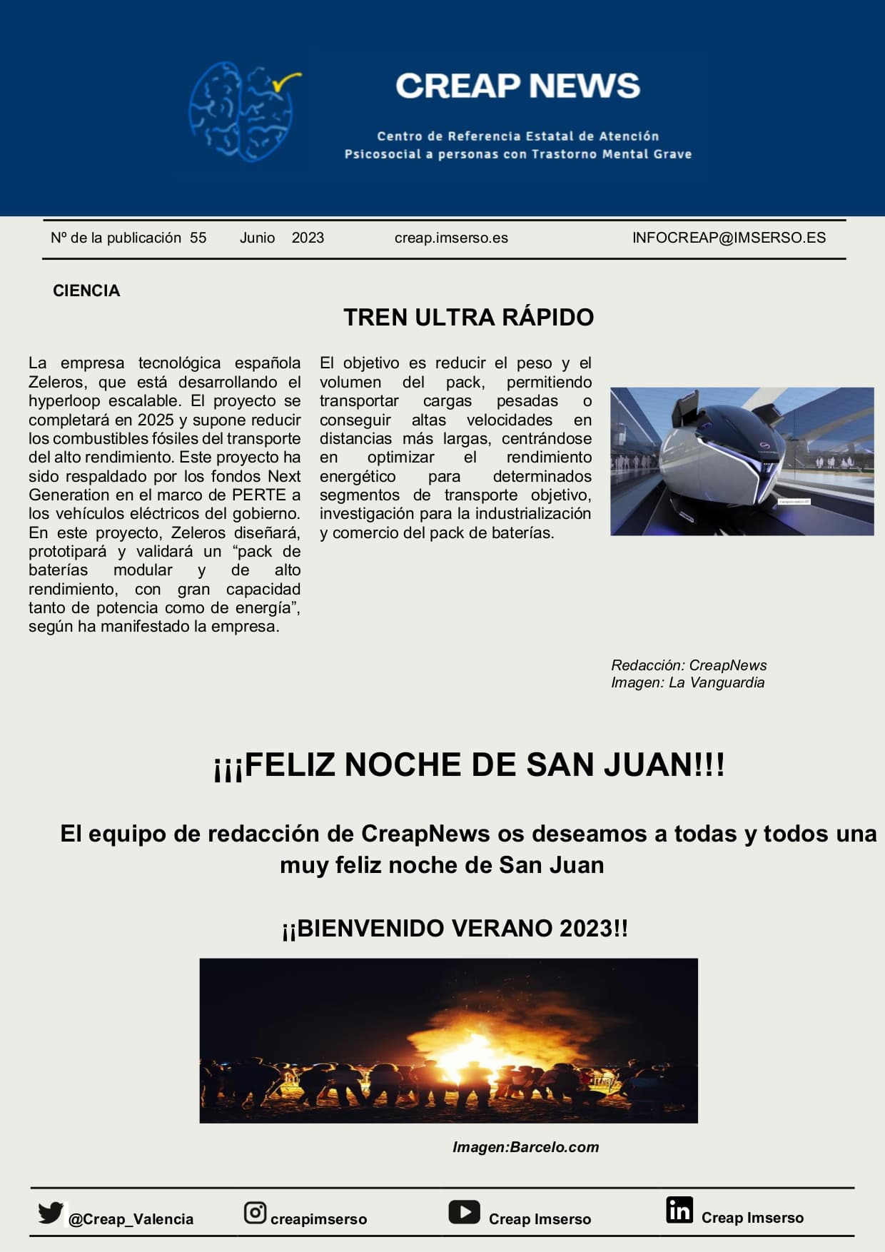 Portada taller actualidad junio número 55