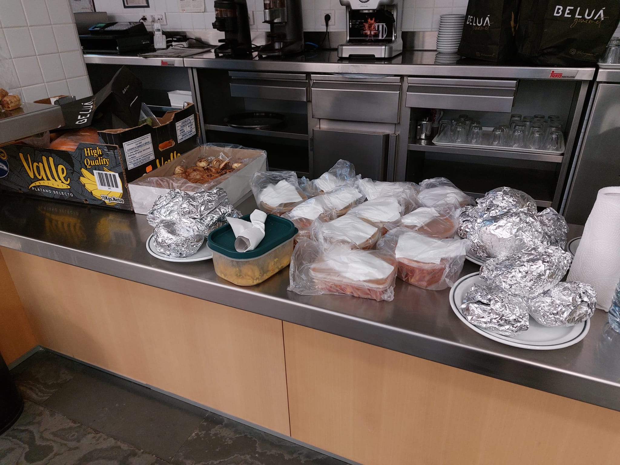 Donaciones de comida recibidas en el Creap