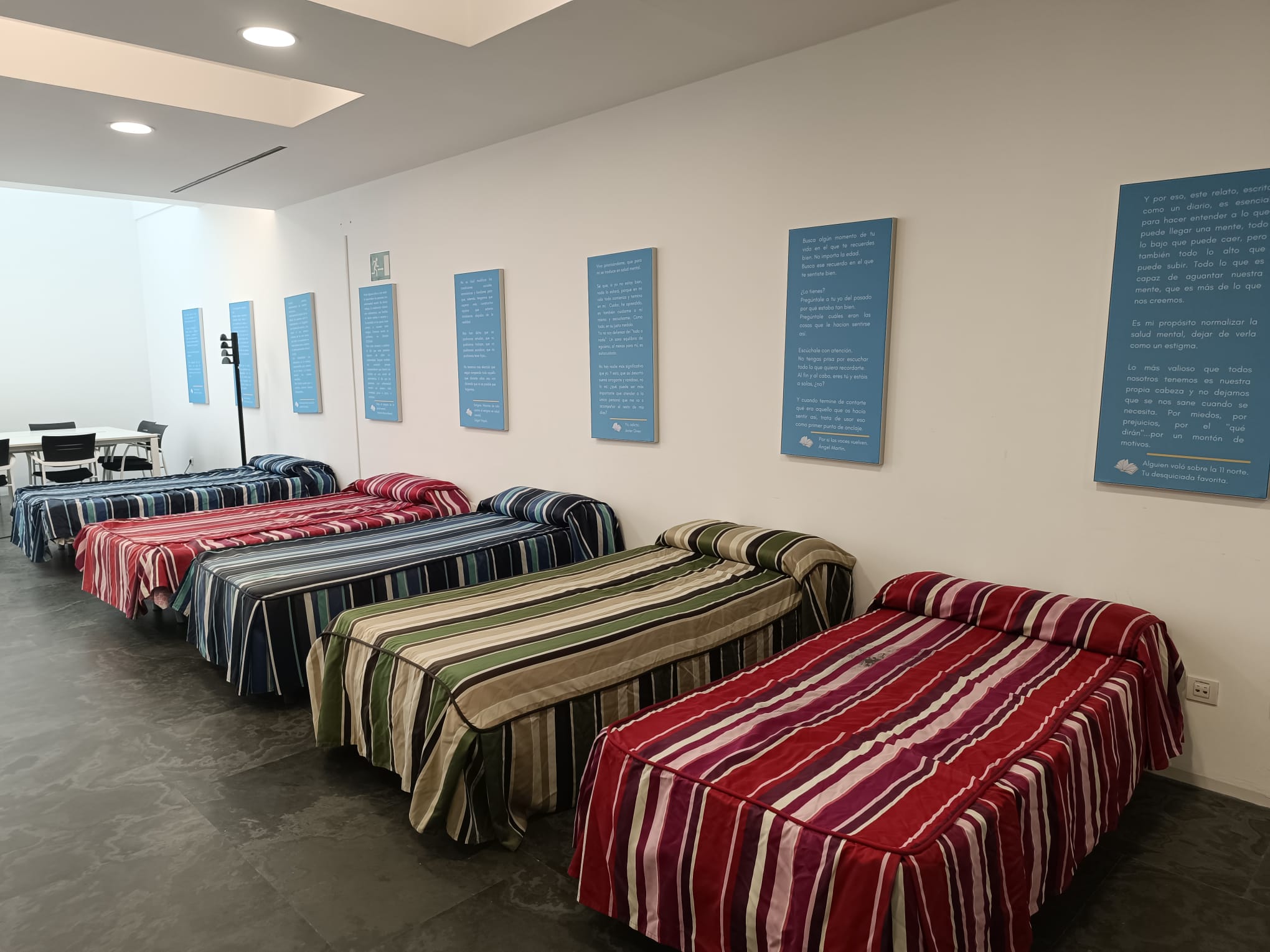 Espacio habilitado por el Creap para alojar a los voluntarios de la DANA