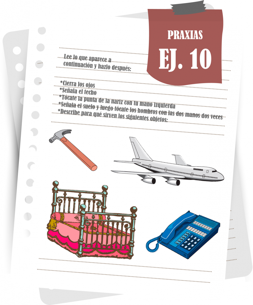 Imagen del ejercicio 10 de praxias