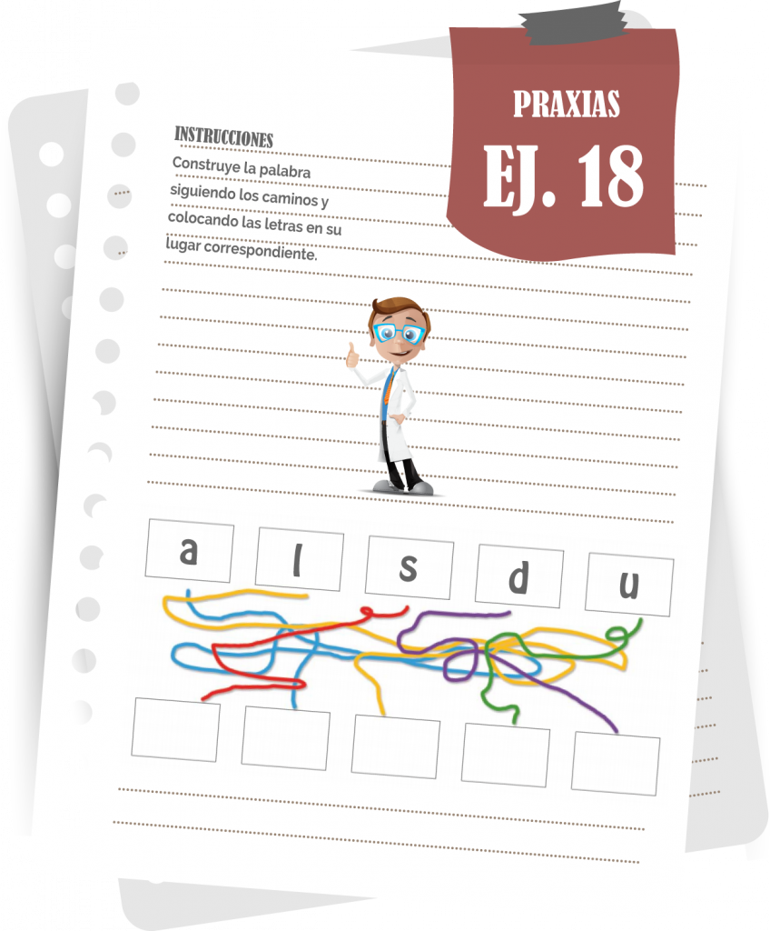 Imagen del ejercicio 18 de praxias