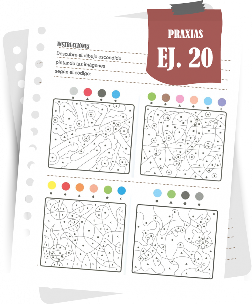 Imagen del ejercicio 20 de praxias

