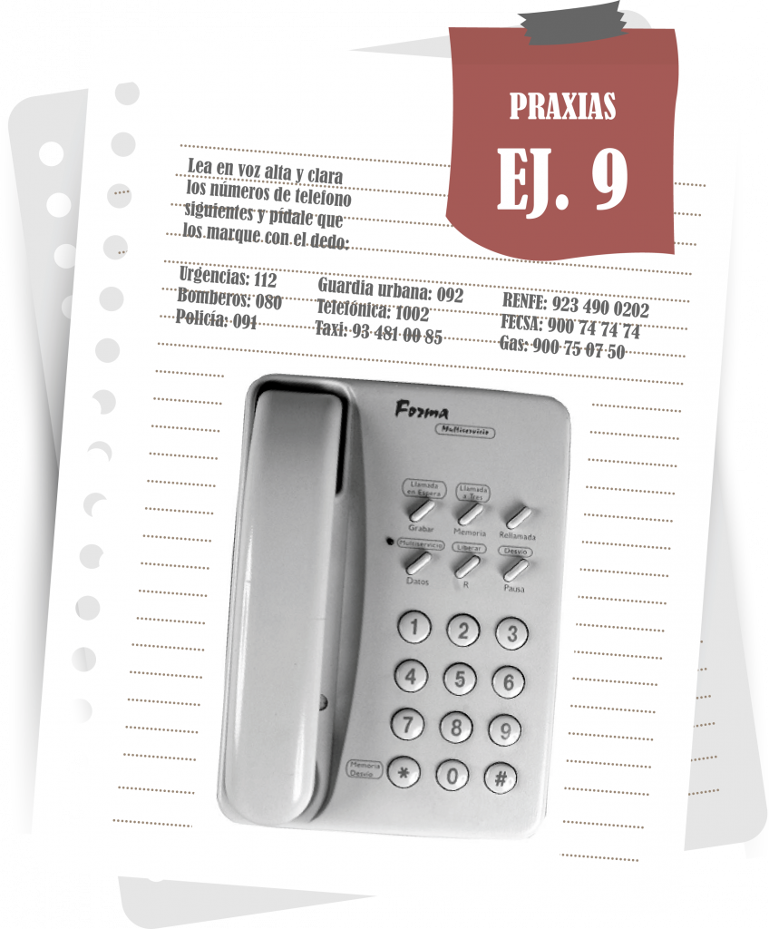 Imagen del ejercicio 9 de praxias