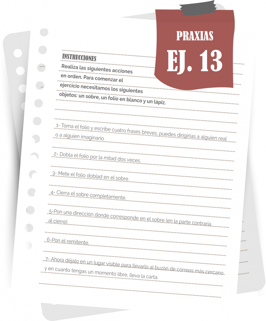 Imagen del ejercicio 13 de praxias