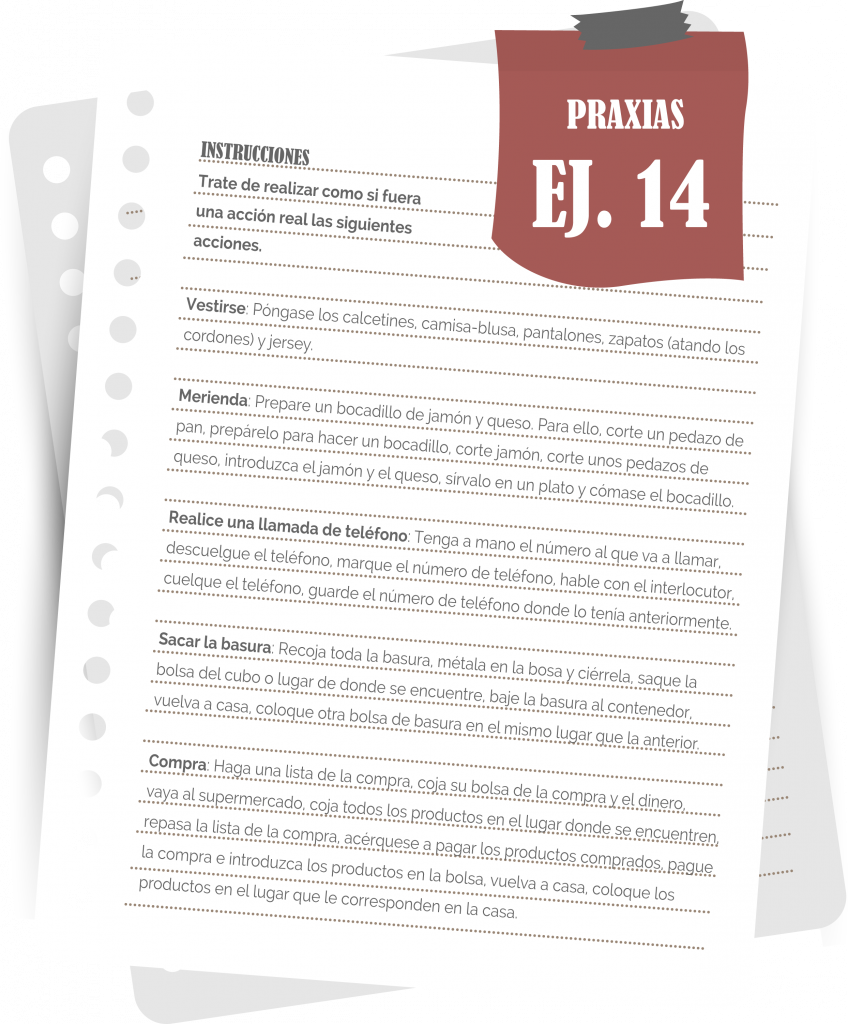 Imagen del ejercicio 14 de praxias