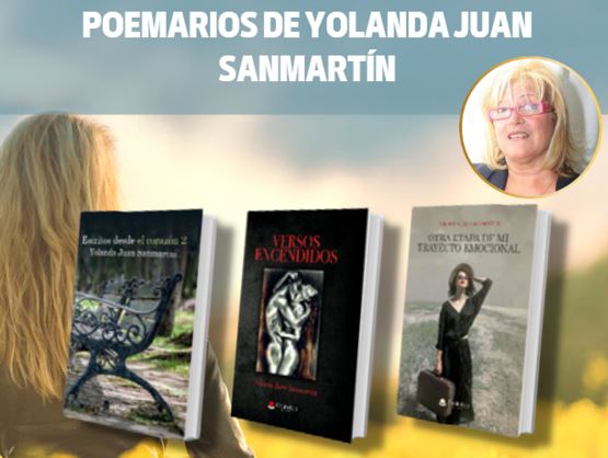 Cubiertas de los poemarios de Yolanda Juan Sanmartín. Cubiertas libros