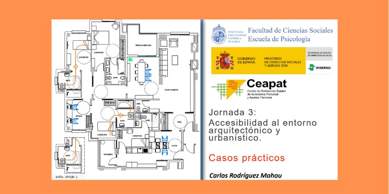 Portada de la tercera jornada del curso “Accesibilidad al entorno arquitectónico y urbanístico”