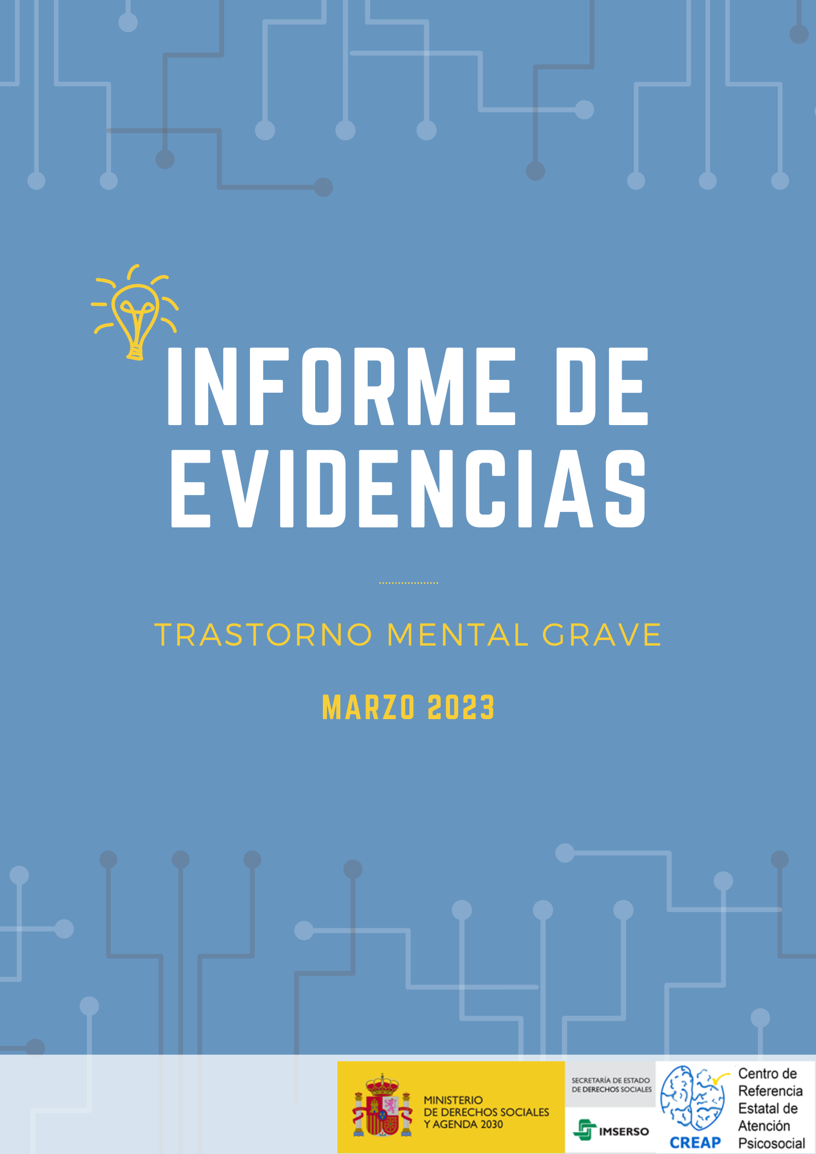 Portada del informe de evidencias de marzo 2023